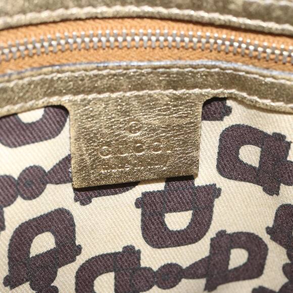 GUCCI GG Canvas Sherry Line Shoulder Bag Black Beige Brown - Picture 15 of 16